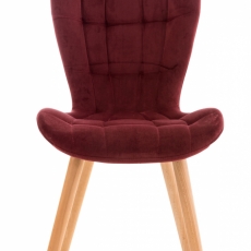 Jídelní židle Elda, samet, červená - 2