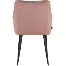 Jídelní židle Elvira (SET 2 ks), samet, růžová - 5