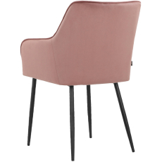 Jídelní židle Elvira (SET 2 ks), samet, růžová - 6