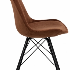 Jídelní židle Eris (SET 2ks), manšestr, oranžová - 3