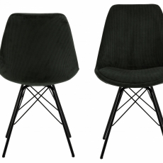 Jídelní židle Eris (SET 2ks), manšestr, zelená - 2