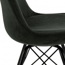 Jídelní židle Eris (SET 2ks), manšestr, zelená - 7
