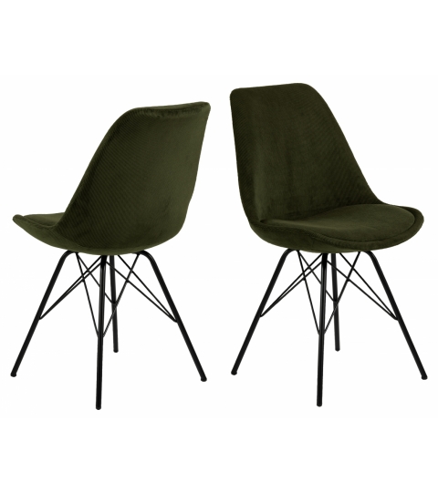 Jídelní židle Eris (SET 2ks), textil , olivová