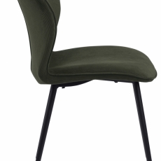 Jídelní židle  Evelyn (SET 2ks), samet, tmavě zelená - 6