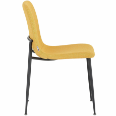 Jídelní židle Fatima (SADA 2 ks), tkanina, žlutá - 3