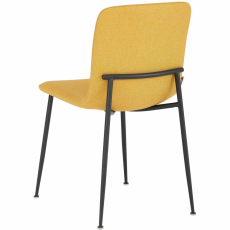 Jídelní židle Fatima (SADA 2 ks), tkanina, žlutá - 5