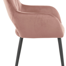 Jídelní židle Franca (SET 2 ks) samet, růžová - 3