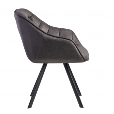 Jídelní židle Gepo, textil, šedá - 4