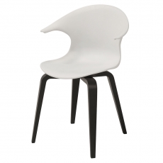 Jídelní židle Ikona (SET 4 ks), černá/bílá - 1