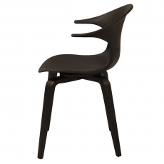 Jídelní židle Ikona (SET 4 ks), černá/černá - 5