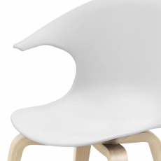 Jídelní židle Ikona (SET 4 ks), dřevo/bílá - 2