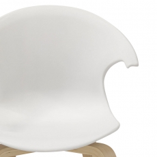 Jídelní židle Ikona (SET 4 ks), dřevo/bílá - 4