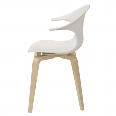 Jídelní židle Ikona (SET 4 ks), dřevo/bílá - 5