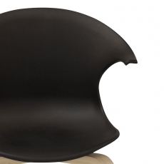 Jídelní židle Ikona (SET 4 ks), dřevo/černá - 4