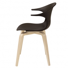 Jídelní židle Ikona (SET 4 ks), dřevo/černá - 5