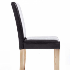 Jídelní židle Ina, syntetická kůže, hnědá - 3