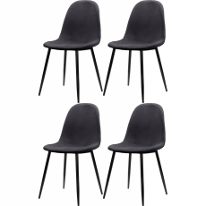 Jídelní židle Ines (SET 4 ks), antracitová - 5