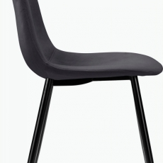 Jídelní židle Ines (SET 4 ks), antracitová - 2