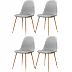 Jídelní židle Ines (SET 4 ks), šedá - 4