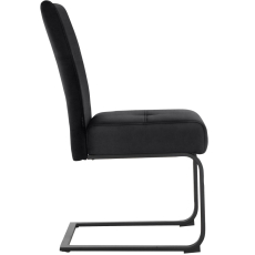 Jídelní židle Izumo (SET 2 ks), samet, černá - 3