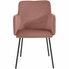 Jídelní židle Jonna (SADA 2 ks), samet, růžová - 2