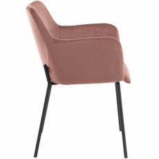 Jídelní židle Jonna (SADA 2 ks), samet, růžová - 3