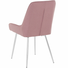Jídelní židle Jussi (SADA 2 ks), tkanina, růžová - 5