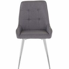 Jídelní židle Jussi (SADA 2 ks), tkanina, šedá - 2