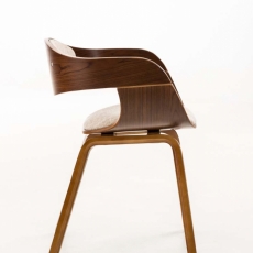 Jídelní židle Kingston, textil, ořech / krémová - 3