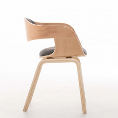 Jídelní židle Kingston, textil, přírodní / světle šedá - 3