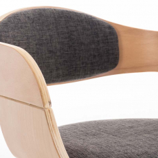 Jídelní židle Kingston, textil, přírodní / světle šedá - 5