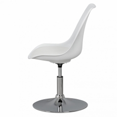 Jídelní židle Korsika, syntetická kůže, bílá - 5