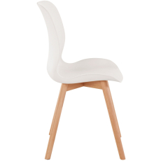 Jídelní židle Lance (SET 2 ks), plast, bílá - 3
