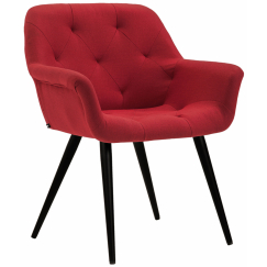 Jídelní židle Langford, textil, červená