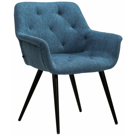 Jídelní židle Langford, textil, modrá - 1