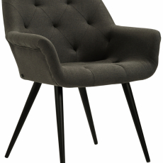 Jídelní židle Langford, textil, tmavě šedá - 1