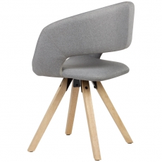 Jídelní židle Larisa, textil, šedá - 5