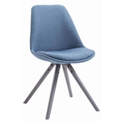 Jídelní židle Louse, modrá / stříbrná