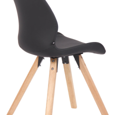 Jídelní židle Luna (SET 2 ks), syntetická kůže, černá - 3