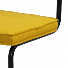Jídelní židle Maria, černá podnož (SET 4 ks), žlutá - 2