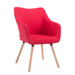 Jídelní židle McCoy, textil, červená
