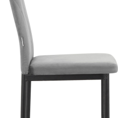 Jídelní židle Melly (SET 2 ks), samet, šedá - 3