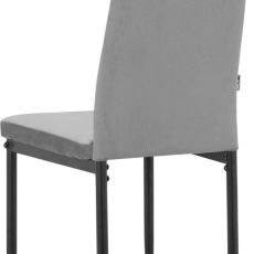 Jídelní židle Melly (SET 2 ks), samet, šedá - 5