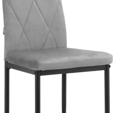 Jídelní židle Melly (SET 2 ks), samet, šedá - 7
