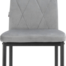 Jídelní židle Melly (SET 4 ks), samet, šedá - 2