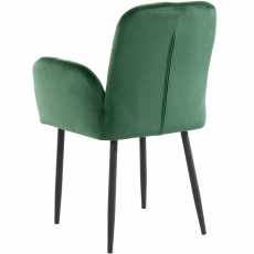 Jídelní židle Milton (SADA 2 ks), samet, tmavě zelená - 5