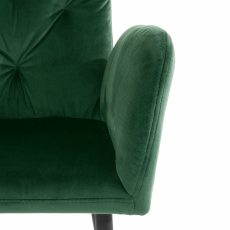 Jídelní židle Milton (SADA 2 ks), samet, tmavě zelená - 6