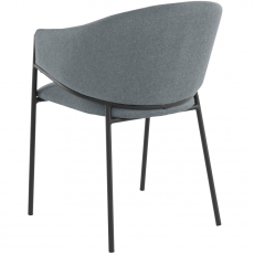 Jídelní židle Miriam (SADA 2 ks), tkanina, šedá - 5