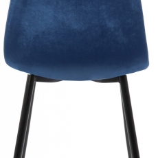 Jídelní židle Napier, samet, modrá - 4