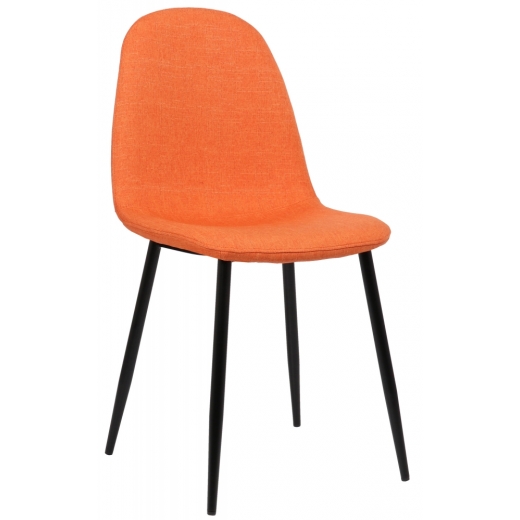 Jídelní židle Napier, textil, oranžová - 1